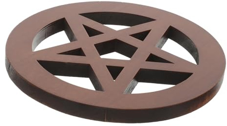 MUSISALY Holz Altar Dekoration Pentagramm Wandbehang Rustikal Holzanhänger Vintage Stil Für Wohnzimmer Küche Garten Spirituelles Accessoire Sacrificial Altar Schmuck