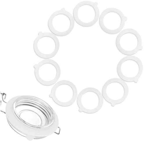 COYUN 10 Pièces Rondelles, Joint Bocaux En Silicone, Interchangeables Joint Bocaux, Joints de Bocal en Silicone Universelles Convient aux Bocaux en Verre, Bocaux Scellés Faits Maison, etc