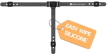 ROKA HARNESS 3 Point Silicone High Chair Harness for IKEA Antilop - Grey | Easy-Wipe Silicone