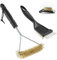 Fyfjur 2PCS BBQ Cleaning Brush, 2-In-1 Deep Clean BBQ Cleaning Kit, Heat Resistant BBQ Brush with Stainless Steel Scraper, Grill Brush for Gas Charcoal Grills, Sturdy BBQ Accessories for Outdoor