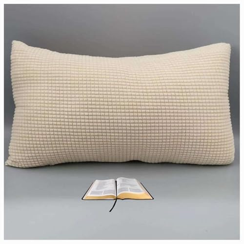 ZZDZW Stretch Kissenbezüge 40x70 40x60 50x70 Kord Kissenbezug, Sofa Pillow Cases Groß Sofakissen Bezug Kissenhülle Couchkissen Zierkissenbezug Mit Reißverschluss,Waschbar(Beige,50x60 cm)