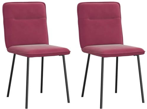 Iiaky Esszimmerstühle 2 STK. EsszimmermöBel Esszimmerstuhl Dining Chair Esszimmer StüHle EsszimmerstüHlen Weinrot Samt // 4101214