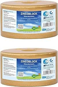 Salt Lick for Horses – ZINCOBLOCK Mineral Block with Zinc, Iron, Cobalt & Selenium – Set 2 x 3kg – Supports Hoof, Coat, Immunity & Fertility for Horses, Cattle, Sheep & Goats