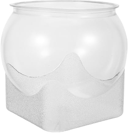 TOKIDNY Bol à Poisson de Bureau Transparent Incassable Aquarium Plastique Robuste Habitat Polyvalent pour Poissons Tortues et Crevettes Décoration de Table Résistante Aux Chocs