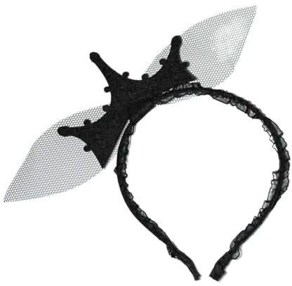 Haarband Damen Gothic Barock Stil Schwarz Böse Königin Krone Tiara Filz Mesh Halloween Kostüm Ball Party Spitze Stirnbänder Haarreif FüR Viele AnläSse Geeignet