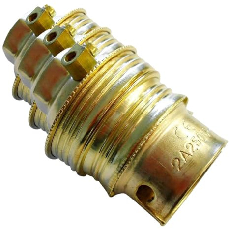 Douille laiton B22 double bague (Lot de 3)