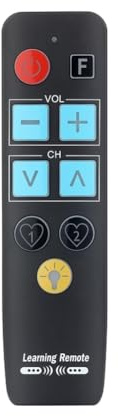Aboiled Big Button TV Remote Control Tv Remote for Seniors Large Button Remote for Seniors