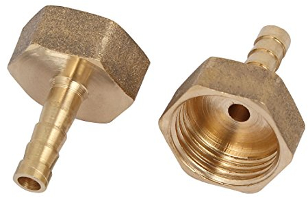 sourcing map 4 Stücke Schlauchkupplung 1/2BSP Innengewinde 6mm Schlauchtülle Messing Fitting