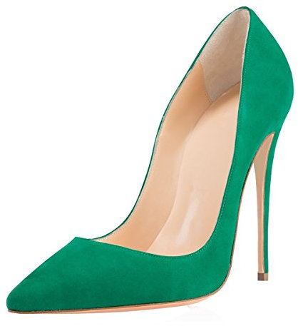 Soireelady Scarpe con Tacco Donna,Tacco a Spillo Alto 12cm Verde EU36