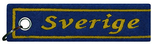 FanShirts4u Schlüsselanhänger aus Filz - SCHWEDEN/Sverige - WM EM - Nation (Sverige/blau)