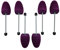 DELFA Samty Feder Schuhspanner Schuhformer Schuhstrecker aus Schaumstoff, für Comfort Schuhe und Sneaker, Set aus 3 Paar, Schuhspanner für Damen, Größe 38-42