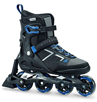 Rollerblade Herren MACROBLADE 80 ABT Inline Fitness Skate, schwarz/Blau, 47.5