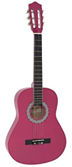 DIMAVERY AC-303 Klassikgitarre 3/4, pink | Klassische Gitarre 3/4