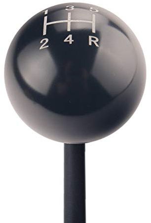 DEWHEL Round Ball Billet M12x1.25 5 Speed Short Throw Shifter Shift Knob MT Manual Gearbox Screw On Black