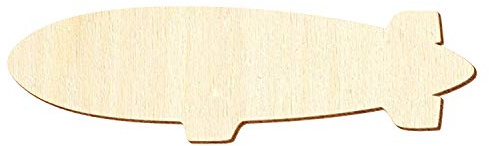Holz Zeppelin - Deko Basteln 3-50cm, Größe:4cm, Pack mit:1 Stück