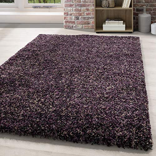HomebyHome Shaggy Teppich Wohnzimmer 140 x 200 cm - Hochflor Wohnzimmerteppich Mehrfarbig Extra Weich und Flauschig - Langflor Teppiche für Schlafzimmer, Küche, Flur - Carpet, Halı, Kilim