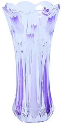 Tubayia Glas Vase Blumenvase Tischvase Dekovase Glasvase Dekoration für Haus, Büro, Hochzeit Party (Lila)