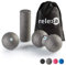 Relexa Faszienset MINI - 4-Teiliges Set Zur Massage Bei Rückenschmerzen & Als Fitness-Training Zubehör - Angenehmes Material & Recyclebar - Grau