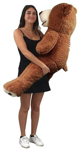 bananair Orsacchiotto Gigante XXL, Teddy Bear Orso Enorme Giocattolo Regalo Regalo Compleanno Natale Bambino Feste (Marrone, 130 cm)