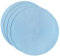 SCF2017 Set di 4 tovagliette rotonde in filato di cotone intrecciato, resistenti al calore, 38 cm, colore: azzurro