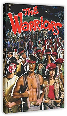 Vintage Classic The Warriors Retro-Filmposter auf Leinwand, Wandkunst, Deko, Bild, Gemälde für Wohnzimmer, Schlafzimmer, Dekoration, Rahmen: 30 x 45 cm