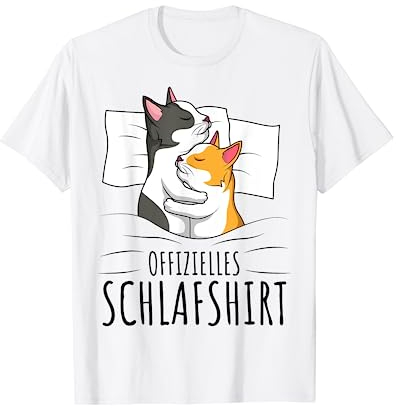 Offizielles Schlafshirt Katze Kater Katzen T-Shirt