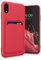 kwmobile Case Compatible with Apple iPhone XR Case - TPU Phone Cover with Credit Card Holder - Red