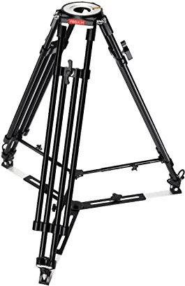 Proaim Mitchell Telescopic Camera Tripod Stand w Spreader. For Fluid Heads, Sliders & Jib Cranes. Payload Up To 250kg/551lb. (P-MTCL-STD-BLK)