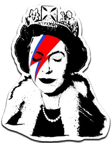 Vinyl-Aufkleber: Queen Elisabeth Vs Bowie