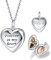 Bestyle Collana Portafoto Personalizzabile Ciondolo Portafoto Argento 925 Argento Ciondoli Personalizzabili con Foto Argento 40/45/55+ 5 cm Regolabile