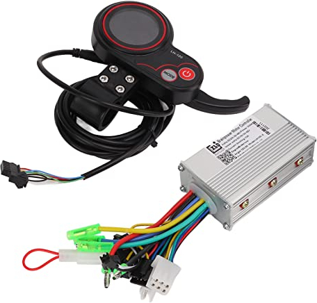 Bewinner Elektromotor Brushless Controller,24/36/48V 350W Bürstenloser Motor Controller Electric Bike Scooter Motor Controller with LH100 LCD Display Panel Thumb Throttle 2 in 1 Integrated Harness