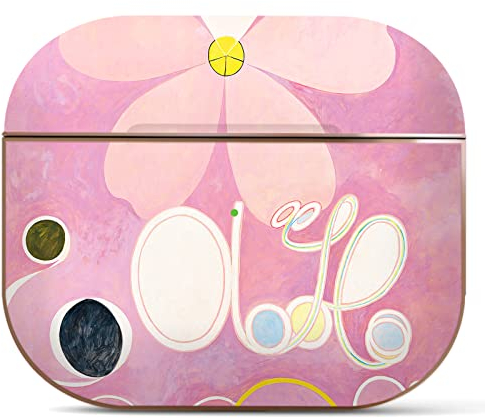 Berkin Arts Kompatibel mit AirPods 3 Generation Kunst Hülle Rosé Goldenes Hardcover mit Schlüsselanhänger Orphismus Rosa Abstrakt (Hilma af Klint-Die Nr.5)