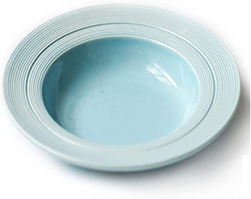 Plato de Cena Plato de Sopa Occidental Original, Plato de Pasta, Plato Hondo, Plato de Espagueti for el hogar, Plato de cerámica Creativo con glaseado de Nieve, Sombrero de Paja, Plato for Pasta (Col