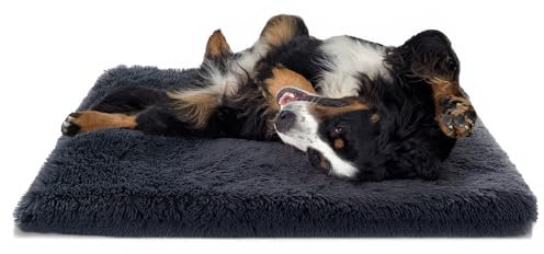 Paco Home Hundebett Katzenbett Flauschig Hundekissen Donut Hundedecke Hund Katze Hundekörbchen Katzenkorb Waschbar, Farbe:Anthrazit, Größe:80x120 cm