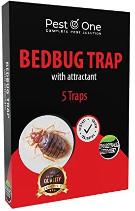 Effective Bedbug Trap - Safeguard Your Sleep! Non-Toxic Bed Bug Detector with Attractive Design - Monitor, Detect, and Prevent Bedbug Infestations - Pet and Child Safe - Includes Set of 5 Traps