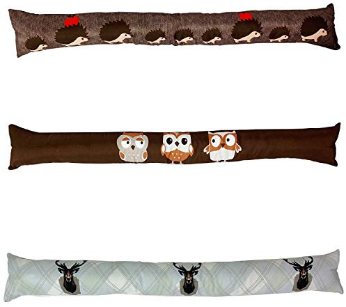 INDA-Exclusiv Boudin de porte, de qualité supérieure, avec imprimé animal, cerf, l 95 x Ø 12 cm