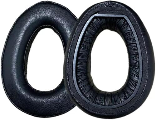 PXC550 Ersatz-Ohrpolster aus Protein-Lammfell, Memory-Schaum, kompatibel mit Sennheiser PXC550 PXC 550-II PXC480 Wireless MB660 Series Kopfhörern (schwarz)