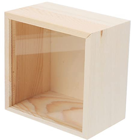 Warmhm Kasten Aufbewahrungsbox Aus Holz Geschenkbox Aus Holz Einfache Schachtel Zum Selbermachen Schmucktruhenhalter Schmuckkästchen Kleine Holzkiste Holzbox Geschenkartikel Acryl Ring