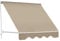 Outsunny Toldo Manual Retráctil de Aluminio Toldo para Exterior Toldo de Balcón Ángulo Ajustable Impermeable Anti-UV Tela de Poliéster 180x70cm Beige