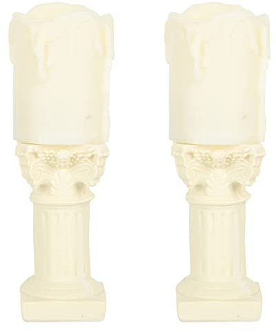 IMIKEYA 4 Stück Kerze Nachtlicht griechische Einrichtung Stumpenkerzen Schreibtischlampe Tischlampen Raumatmosphäre Lampe Indoor-Kerzenlampe Jahrgang Kerzenlicht Beleuchtung schmücken Harz