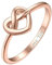 ChicSilver Rose Gold Love Knot Rings for Women