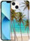 GlamCase for iPhone 13 Mini, iPhone 13 Mini Case - Tropical Palm Tree On Beach Design Printed Slim Fit Cute Plastic Hard Snap on Protective Designer Back Phone Case / Cover for iPhone 13 Mini.