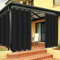 Outdoor Vorhang Wetterfest mit Ösen Oben und Unten, Outdoor Vorhänge Sonnenschutz Wasserdicht Blickdicht Gardinen für Pavillon, Benutzerdefinierte Größe -1 Stück, Schwarz, B183xH213cm