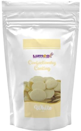 Dekozauber24 Kuvertüre Drops, weiß, 500g, mit weisse Schokolade und Vanille Geschmack, Deco Melts Chips, mikrowellengeeignet, für Cake Pops, Torten, Kuchen, Drip oder Glasur