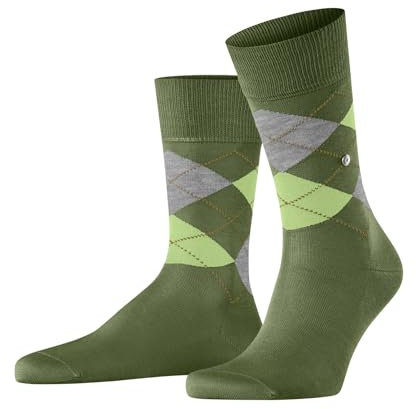 Burlington Herren Socken Manchester M So Baumwolle gemustert 1 Paar, Grün Shamrock 7132, 40-46