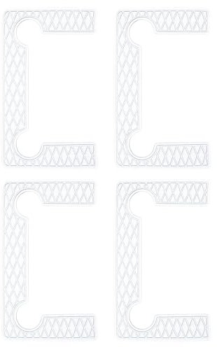 Sourcing Map 4Pcs Glass Hinge Gasket, Plastic, Transparent, Unfinished