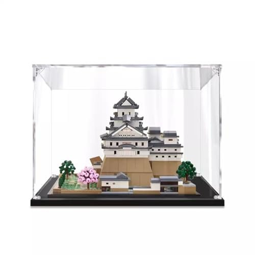 Acryl Vitrine für 21060 Burg Himeji Baustein Modell,Staubdichte Vitrine Transparente Schaukasten Kompatibel Mit Le-go (Nur Vitrine,Modell Set Nicht enthalten) 2mm