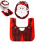 Weihnachten WC Deckelbezug Set | Weihnachten Toilettensitzbezug Set | Toilettendeckel-Dekorationsset | Weiche und saugfähige WC-Vorleger mit Toilettendeckelabdeckung für Zuhause, Bar, Restaurant,