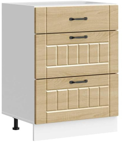 vidaXL Küchen-Unterschrank Lucca Sonoma-Eiche Holzwerkstoff