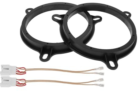 Partuto Lautsprecher-Abstandshalter Ring Für Mazda CX-5 2013-2022 | Schwarz, ABS, 6,5 Zoll, 2 Stk, Wasserdicht, Mit Audiokabelbaum, Für Hintertüren, Reduziert Resonanzen
